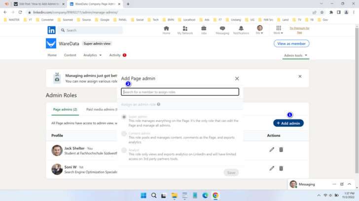 How To Add Admin To Linkedin Page - WareData | Tech Enthusiast