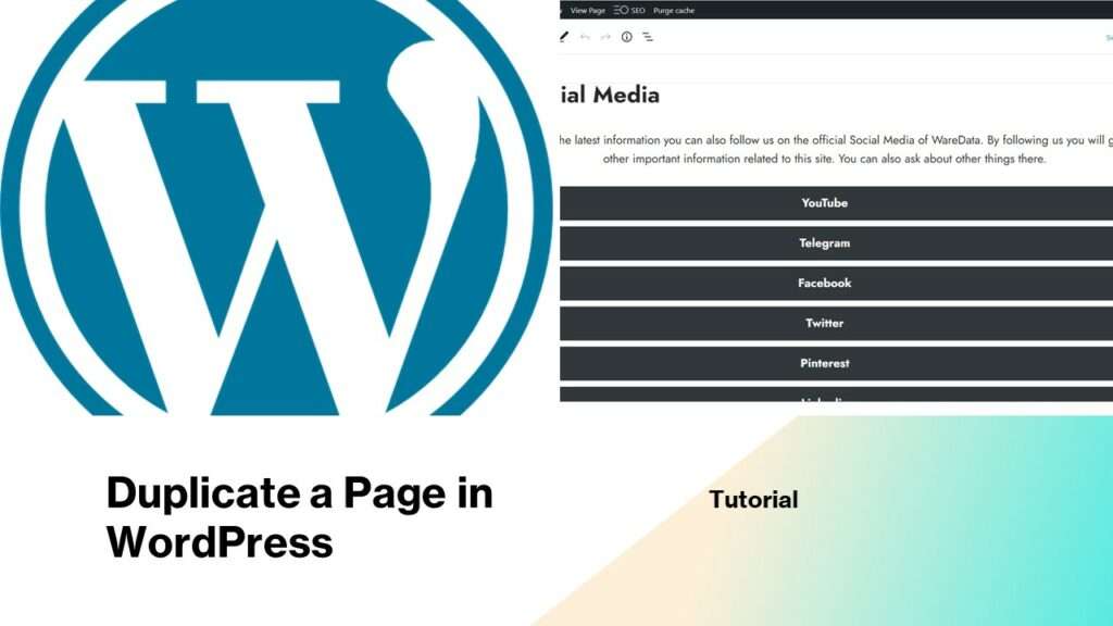 how to duplicate a page in wordpress