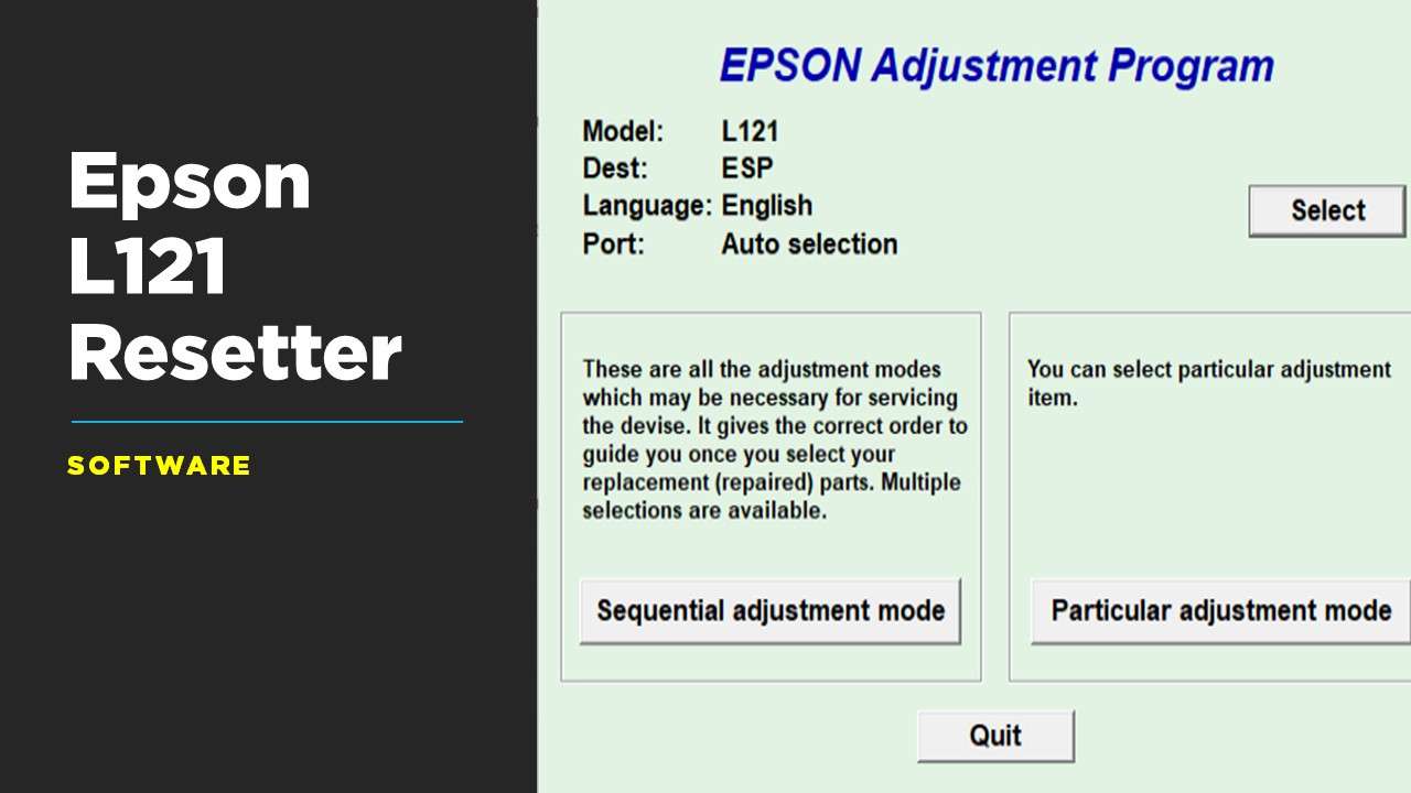 Epson L121 Resetter Adjustment Program Waredata Tech Enthusiast 5344