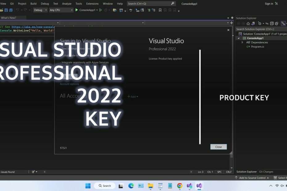 download visual studio pro 2022 key