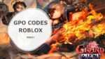 GPO CODES ROBLOX