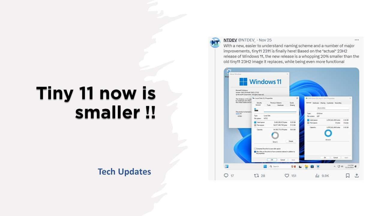 Tiny11 Unleashed – A Smaller, Feature-Packed Custom Windows 11 ...