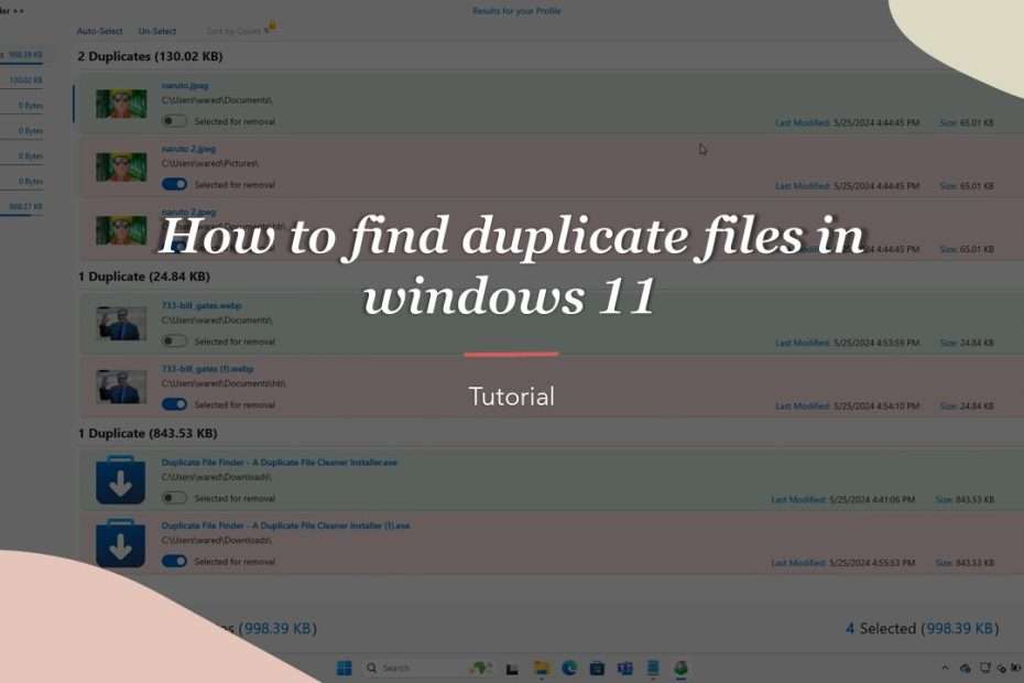 How to find duplicate files in windows 11