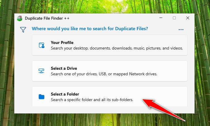 Select Specific Folder on Duplicate File Finder ++