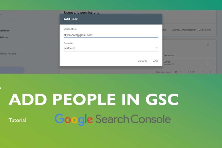 Add People in GSC (Google Search Console)