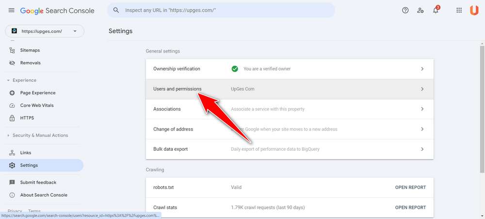 How to Add People to Your Google Search Console Account - Step 2