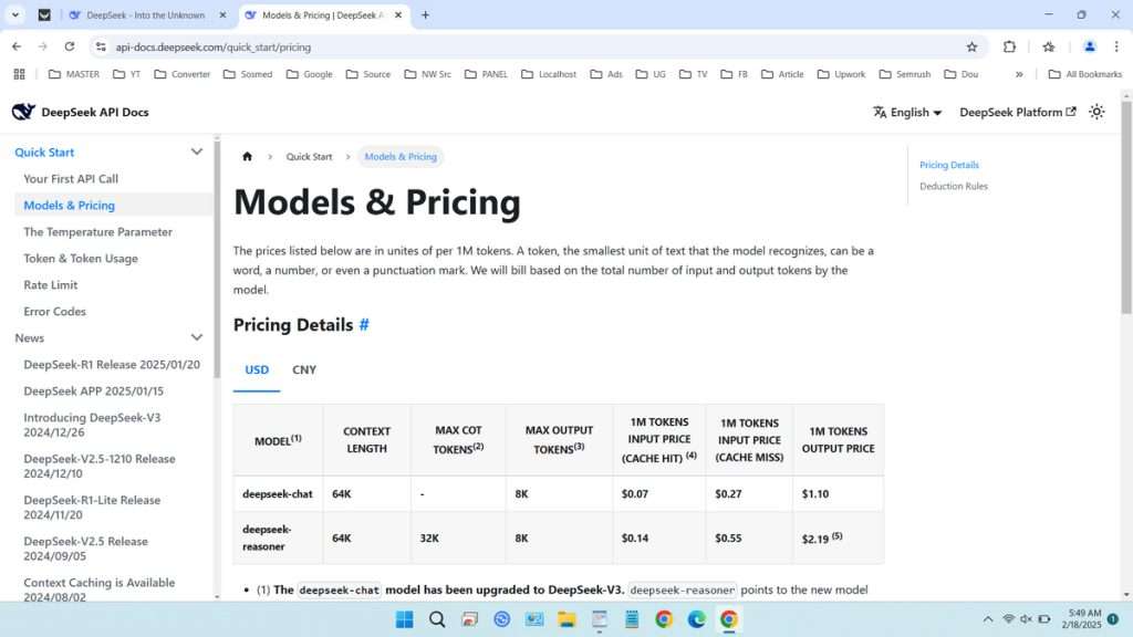 DeepSeek Pricing