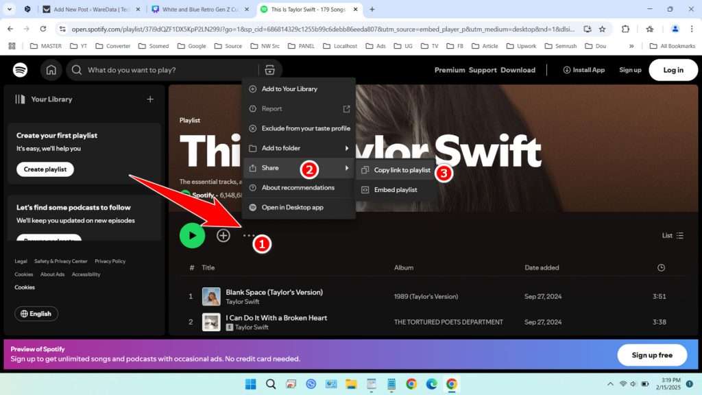 How to Add Spotify Song to Canva Free - Step 2