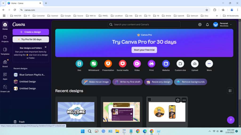 How to switch to dark mode canva - step 4