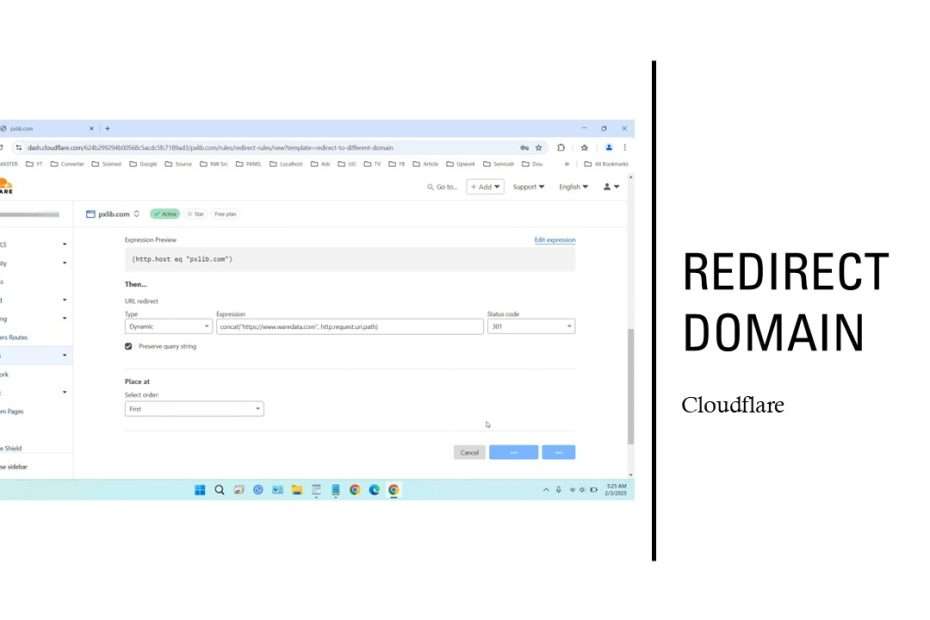 Redirect Domain Cloudflare