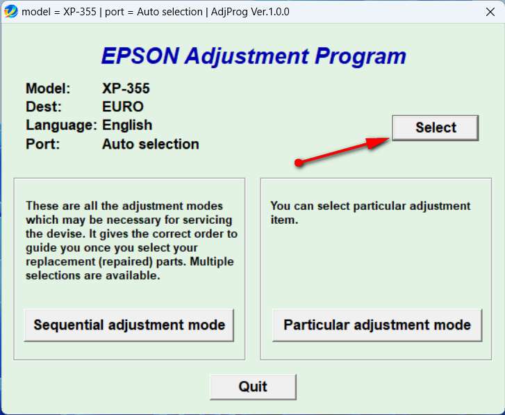 How to Reset Epson XP-355 - Step 1