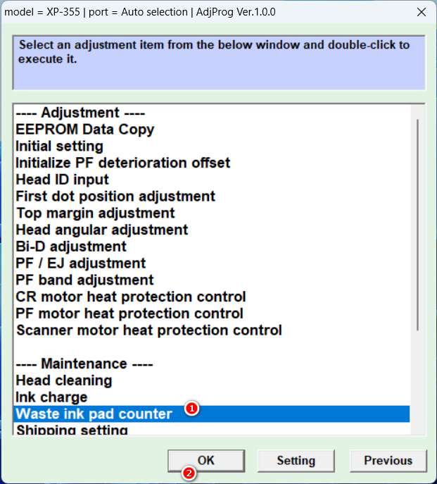 How to Reset Epson XP-355 - Step 4