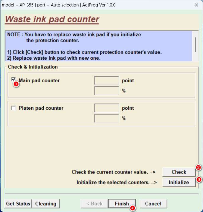 How to Reset Epson XP-355 - Step 5